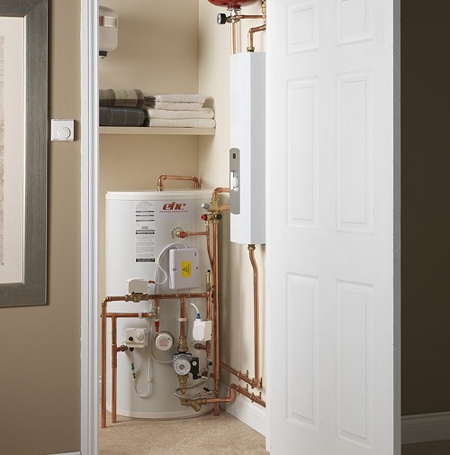 Electric SlimJim Boiler and Hot Water Cylinder Package